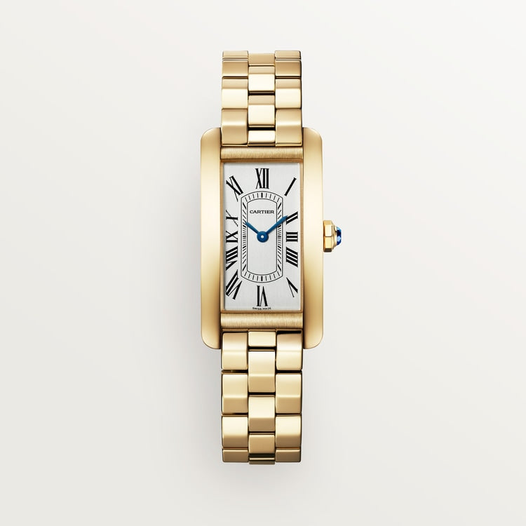 Tannor Mini model quartz movement | yellow gold & leather