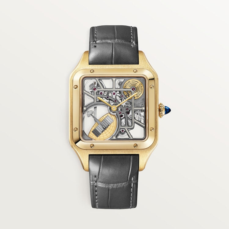 Santor 43.5 mm x 31.4 mm SKELETON WATCH EQUIPPED WITH A MICRO-ROTOR | Yellow gold & Yellow gold 750/1000