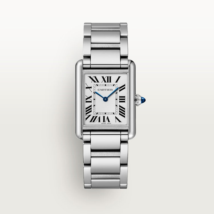 Tannor Large model | steel & # Large Steel Leather Strap Watch