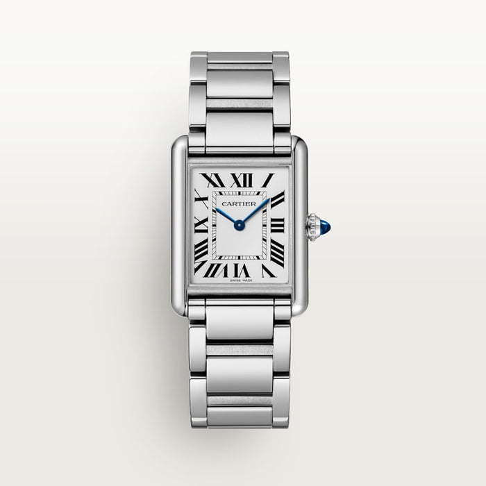 Tannor Large model | steel & # Large Steel Leather Strap Watch