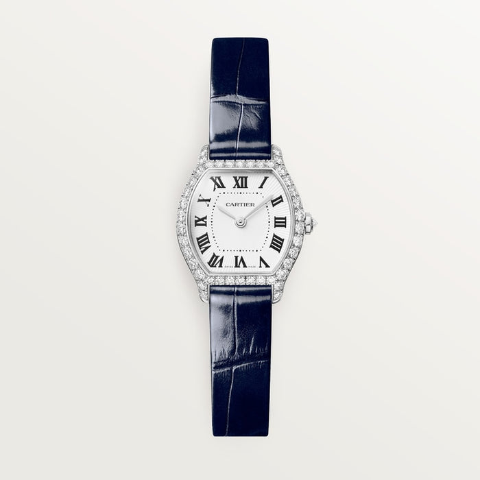 Tortelle Mini model quartz movement | white gold & leather