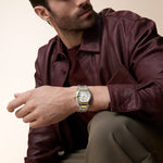 Rovestar 47.2 mm x 38.8 mm | Gold and steel & Steel