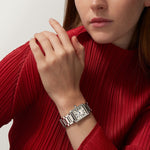 Tannor Large model | steel & # Large Steel Leather Strap Watch