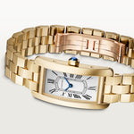 Tannor Mini model quartz movement | yellow gold & leather