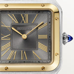Santor 43.5 mm x 31.4 mm | Gold and steel & sunglasses in smooth and brushed platinum-finish metal