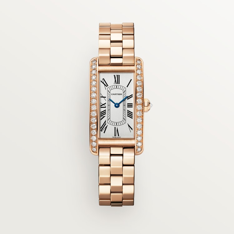 Tannor Small model quartz movement | yellow gold & leather