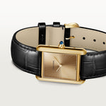 Tannor Small model quartz movement | yellow gold & leather | Edition 02