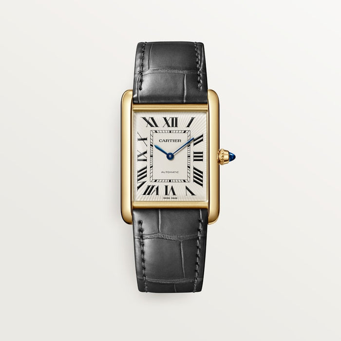 Tannor Medium model quartz movement | 18K yellow gold & leather