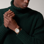 Belune 42mm automatic movement | rose gold & leather