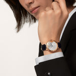 Belune 33 mm automatic mechanical movement | rose gold & leather