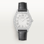 Tortelle Large model manual movement | platinum & leather