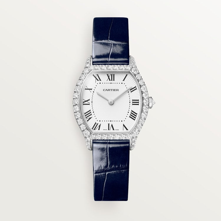 Tortelle Small model quartz movement | white gold & leather