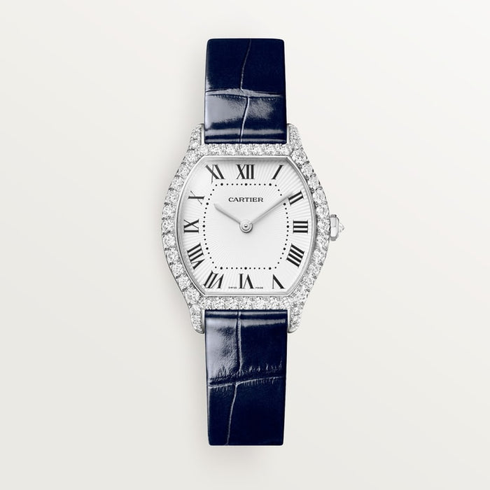 Tortelle Small model quartz movement | white gold & leather