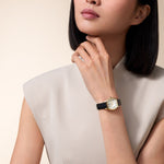 Tortelle Small model quartz movement | yellow gold & leather