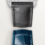 Tortelle Large model manual movement | platinum & leather
