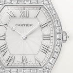 Tortelle Large model manual movement | platinum & leather