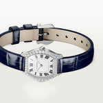 Tortelle Mini model quartz movement | white gold & leather